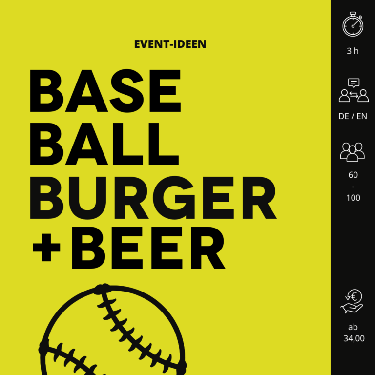 Baseball Teamevent: Mit dem Namen Burger and Beer
